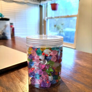 240 glow in the dark mini duckies with plastic container decor toys kids…